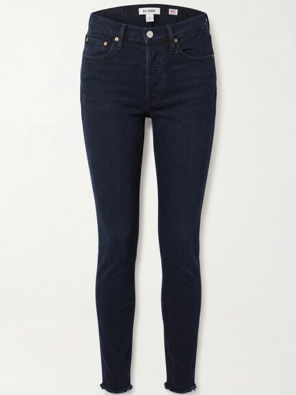 RE/DONE Originals High Rise Ankle Crop in Black - size 28